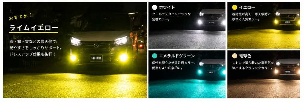 カラー別の見え方比較画像