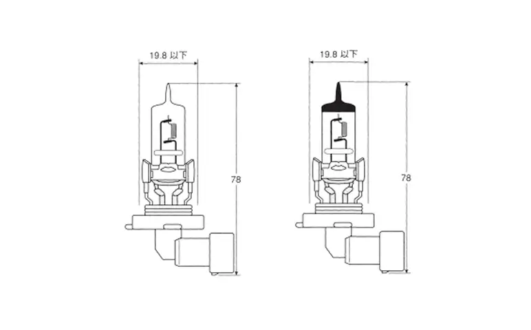 HB3 / HB4のサイズ詳細