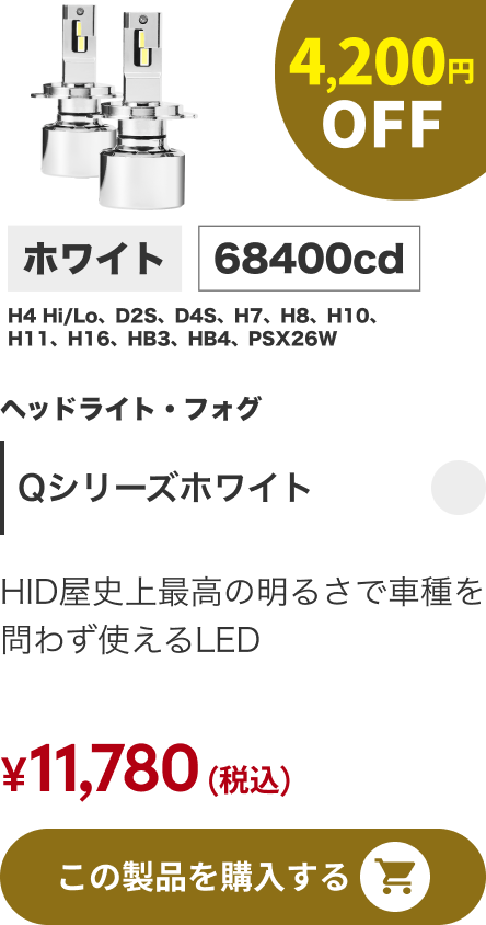 Qシリーズホワイト 4,200円OFF