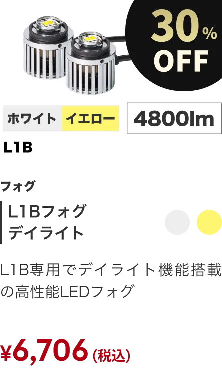 L1Bフォグ デイライト 30%OFF