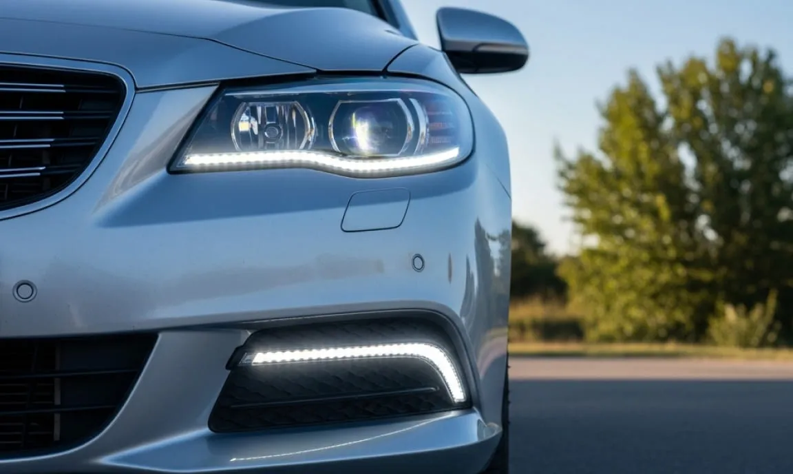 フロントバンパーのデイライト点灯例（走行用被視認灯）