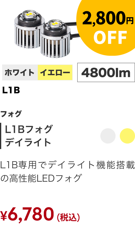 L1Bフォグ デイライト 2,800円OFF