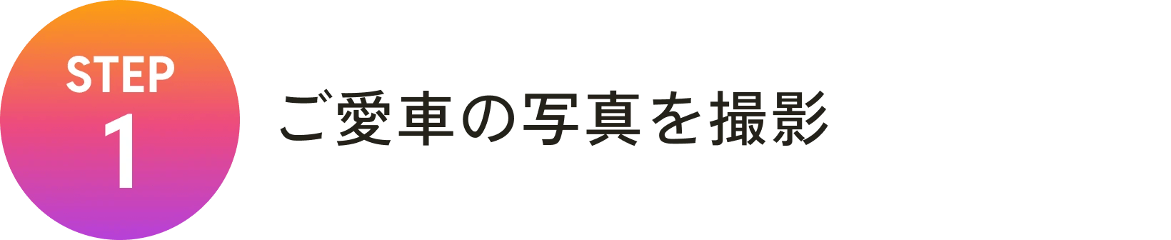 step1 愛車の写真を撮影