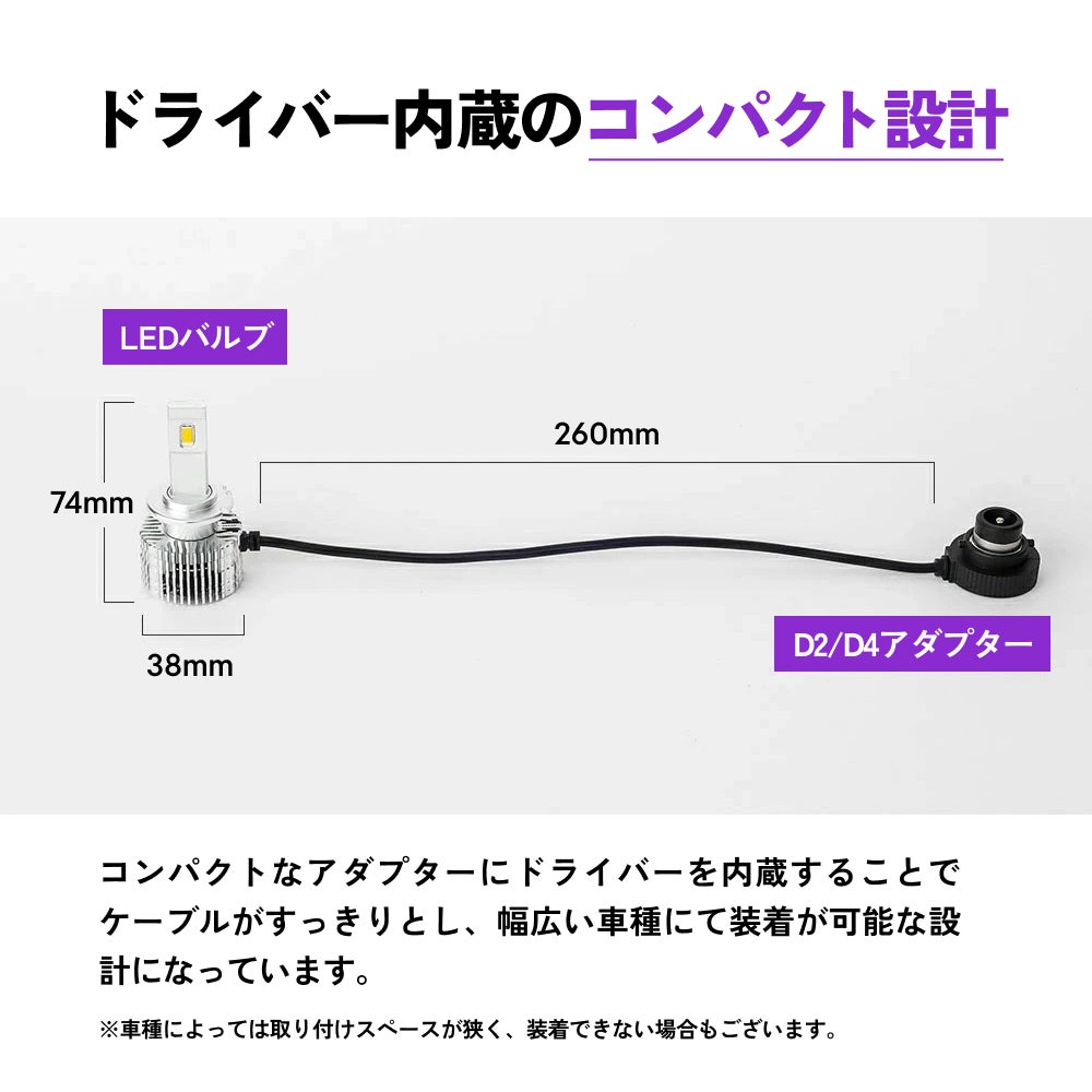 ドライバー内蔵のコンパクト設計