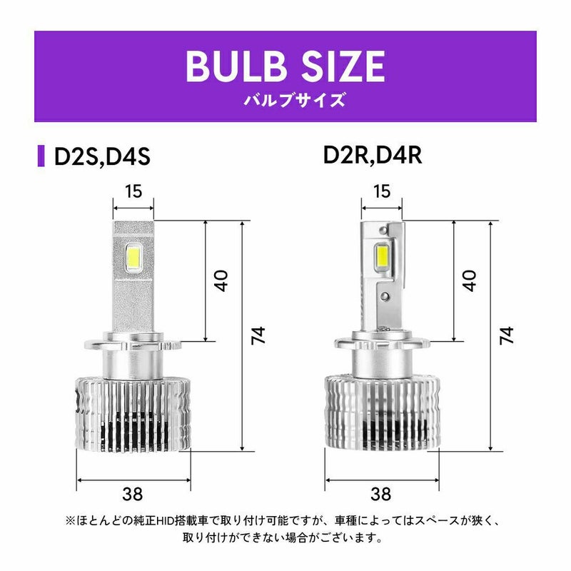 LED ヘッドライト 20200cd 6500K D2S D2R D4S D4R Dシリーズ 車検対応 