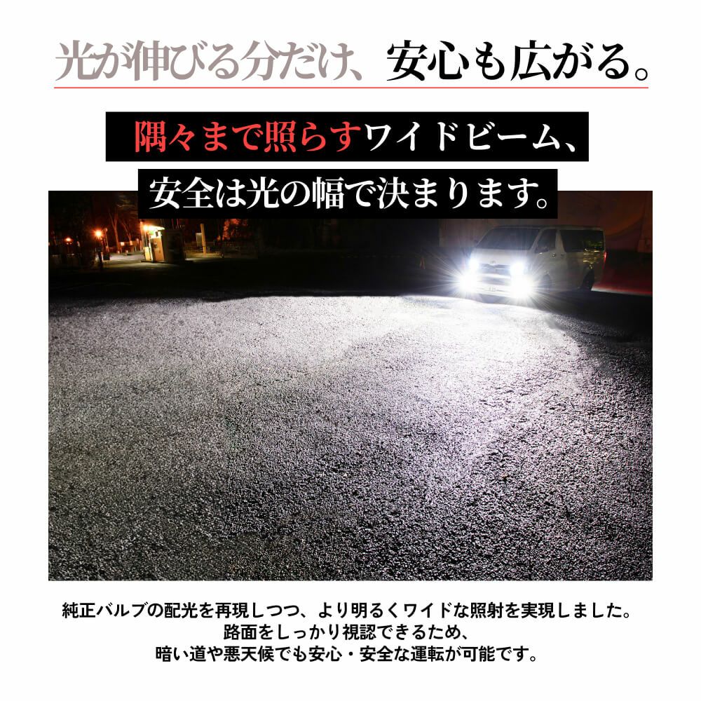 LED ヘッドライト フォグランプ 68400cd 6500K H4 Hi/Lo D2S D4S H7 H8
