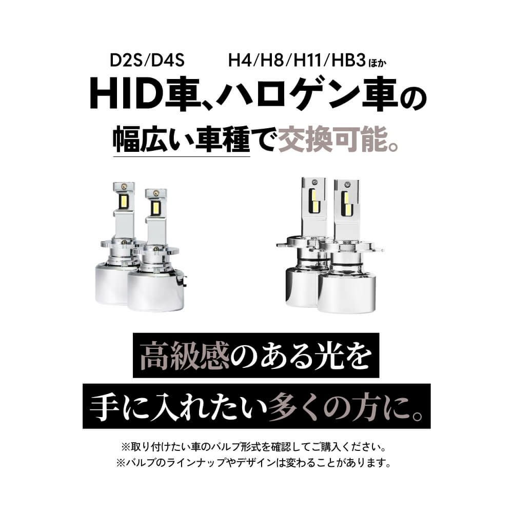 LED ヘッドライト フォグランプ 68400cd 6500K H4 Hi/Lo D2S D4S H7 H8