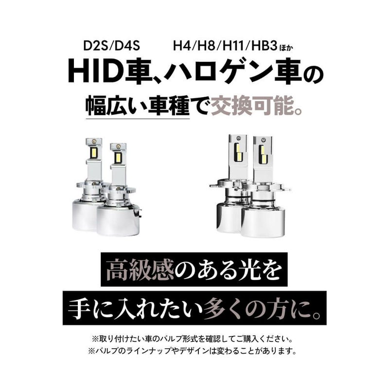 LED ヘッドライト フォグランプ 68400cd 6500K H4 Hi/Lo D2S D4S H7 H8 