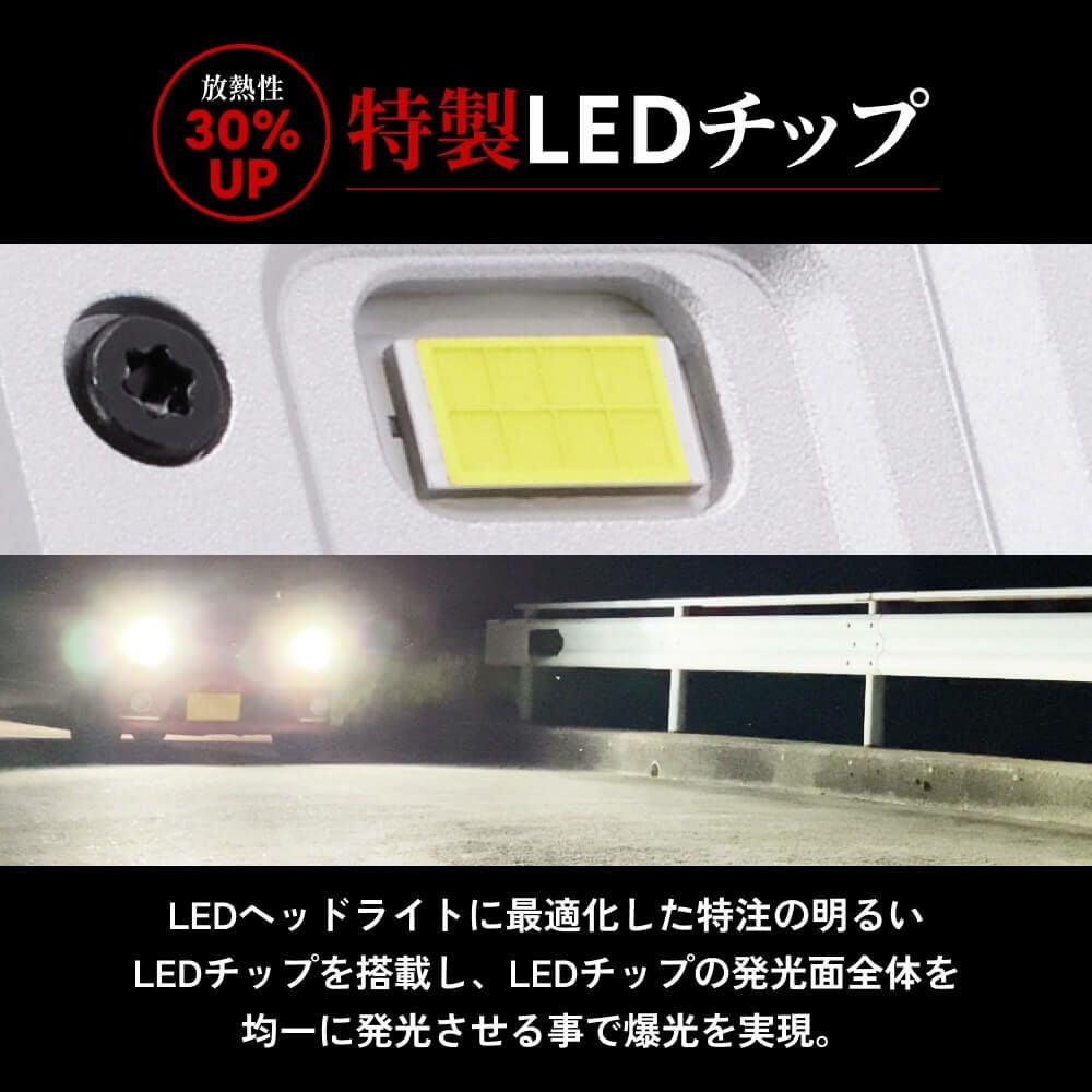 LED ヘッドライト フォグランプ 38700cd 6500K H4 Hi/Lo H8 H11 H16