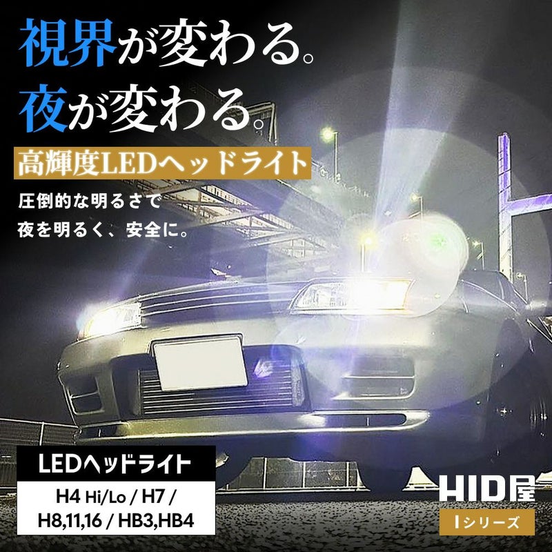 LED ヘッドライト フォグランプ 28400cd 6500K H4 Hi/Lo H7 H8 H11 H16 