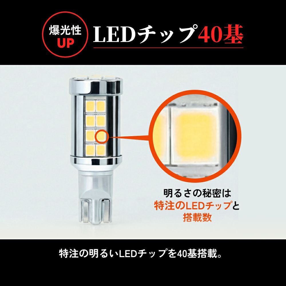 LED バックランプ 11990lx 6500K T16 T20 S25 特注LEDチップ40基搭載