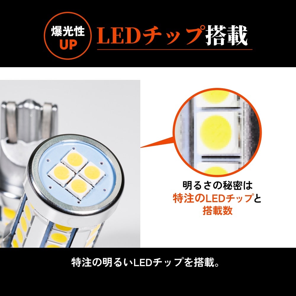 LED バックランプ 9760lx 6500K T16 T20 S25 特注LEDチップ搭載 爆光