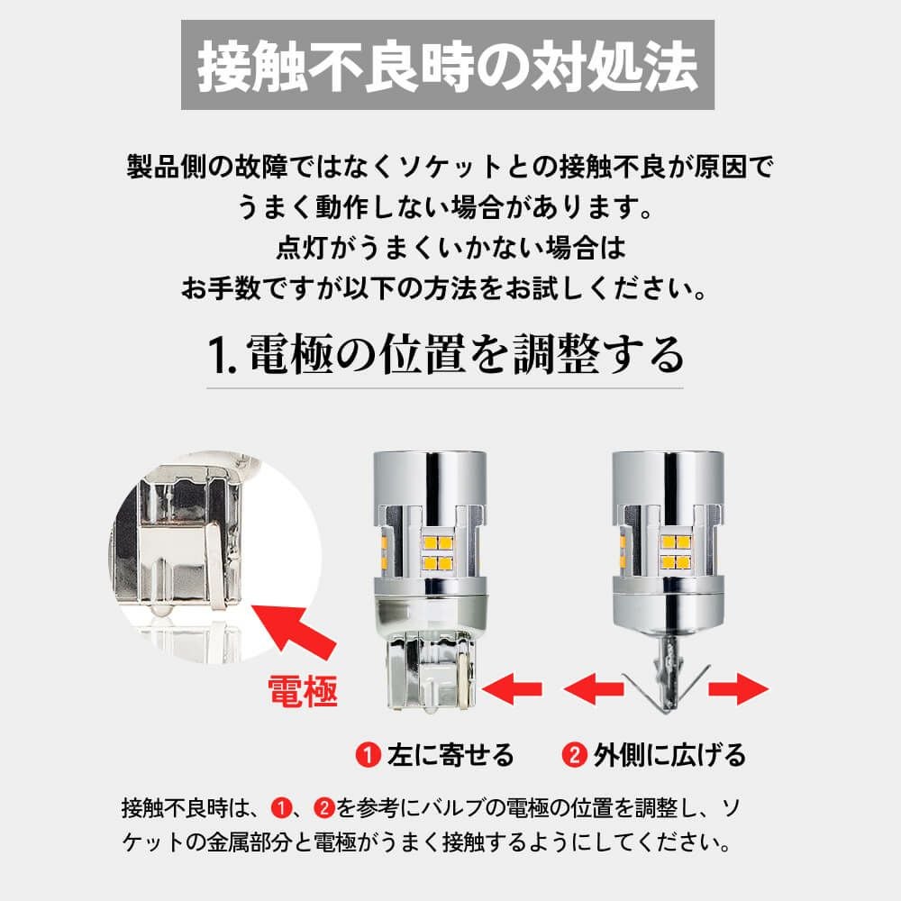 LED ウインカー 2200lm T20 兼ピンチ部違い S25 フルメッキボディ