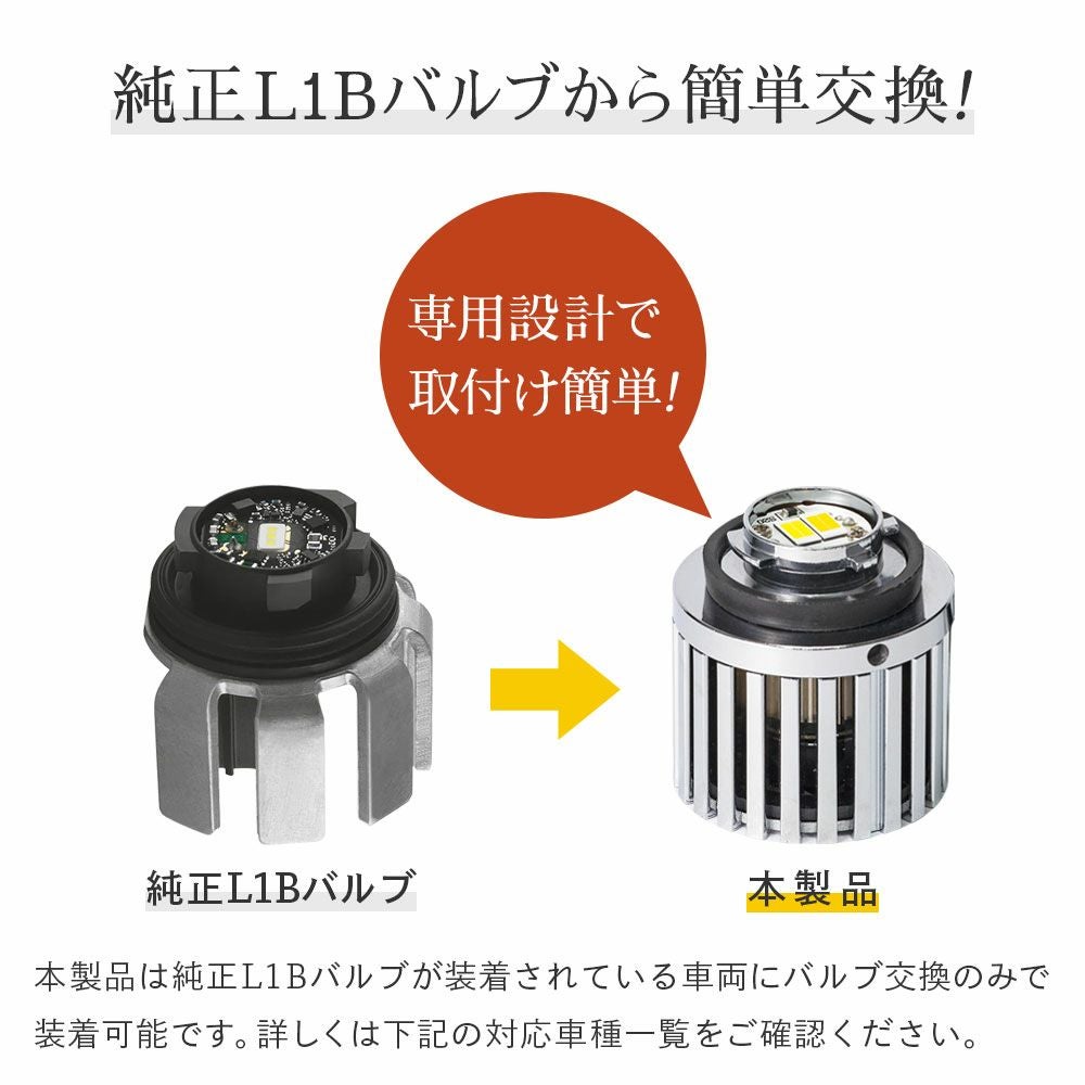 LED フォグランプ 3700lm-6000lm 6500K 3000K L1B 2色切替 車検対応 2