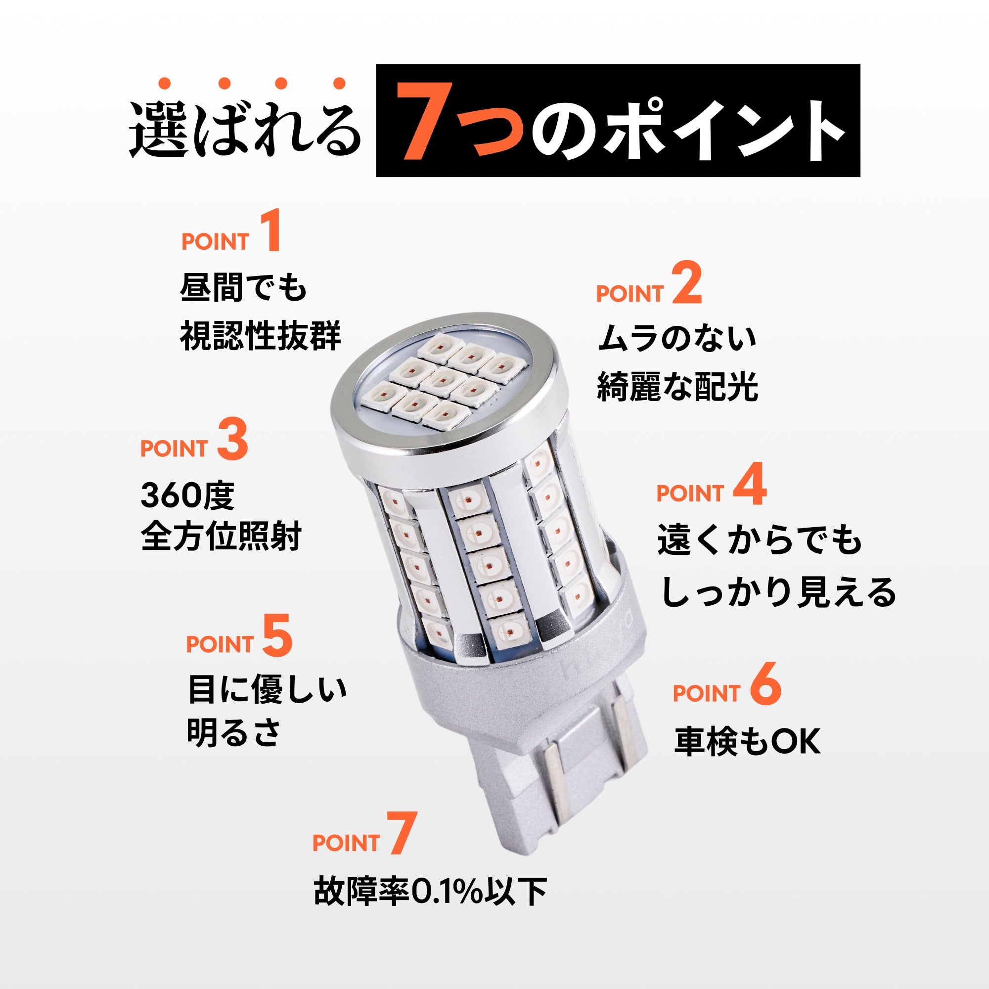 LED ブレーキランプ テールランプ 1100lm T20ダブル S25段違いピン180