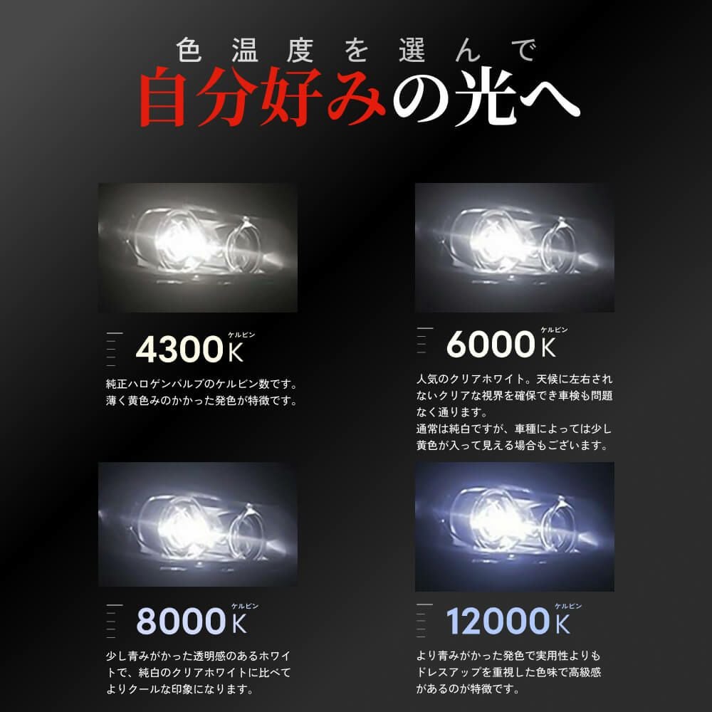 HIDバルブ 純正交換 35W D4R D4S 6000K 8000K ヘッドライト 1セット2個