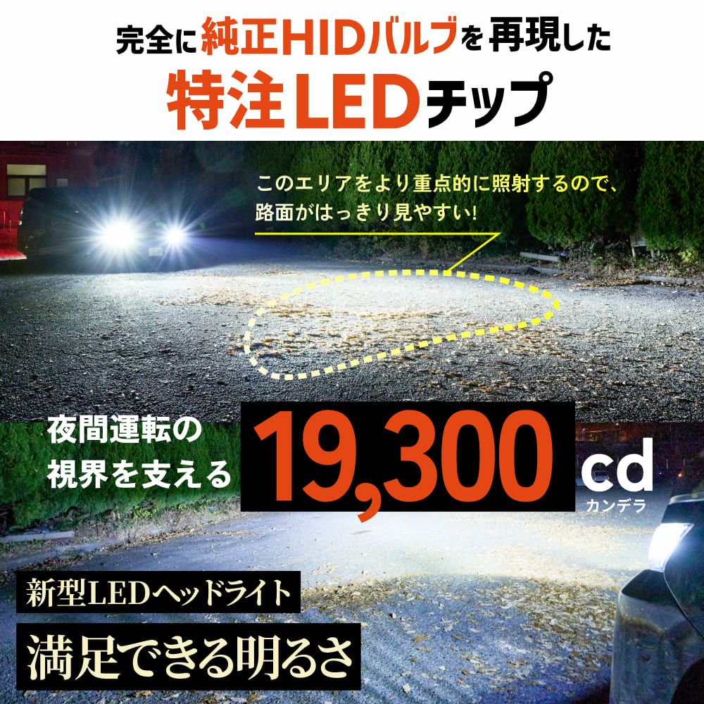 HID屋 DSシリーズ D2S専用 19300cd LED ヘッドライト 19300cd 6500K D2S D2R D4S D4R DSシリーズ 車検対応