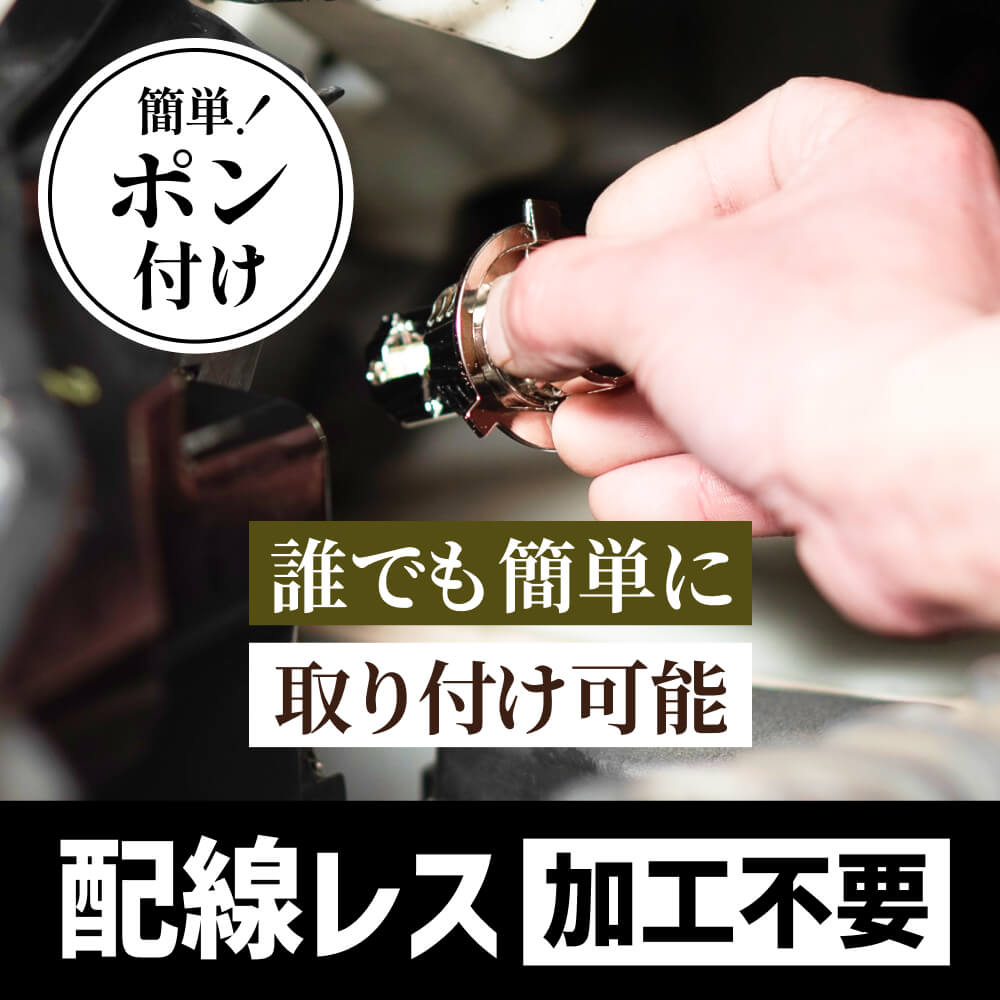 純正HIDバルブの発光点位置を正確に再現。完全配光を実現しました。