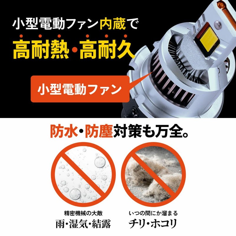LED ヘッドライト 19300cd 6500K D2S D2R D4S D4R DSシリーズ 車検対応 