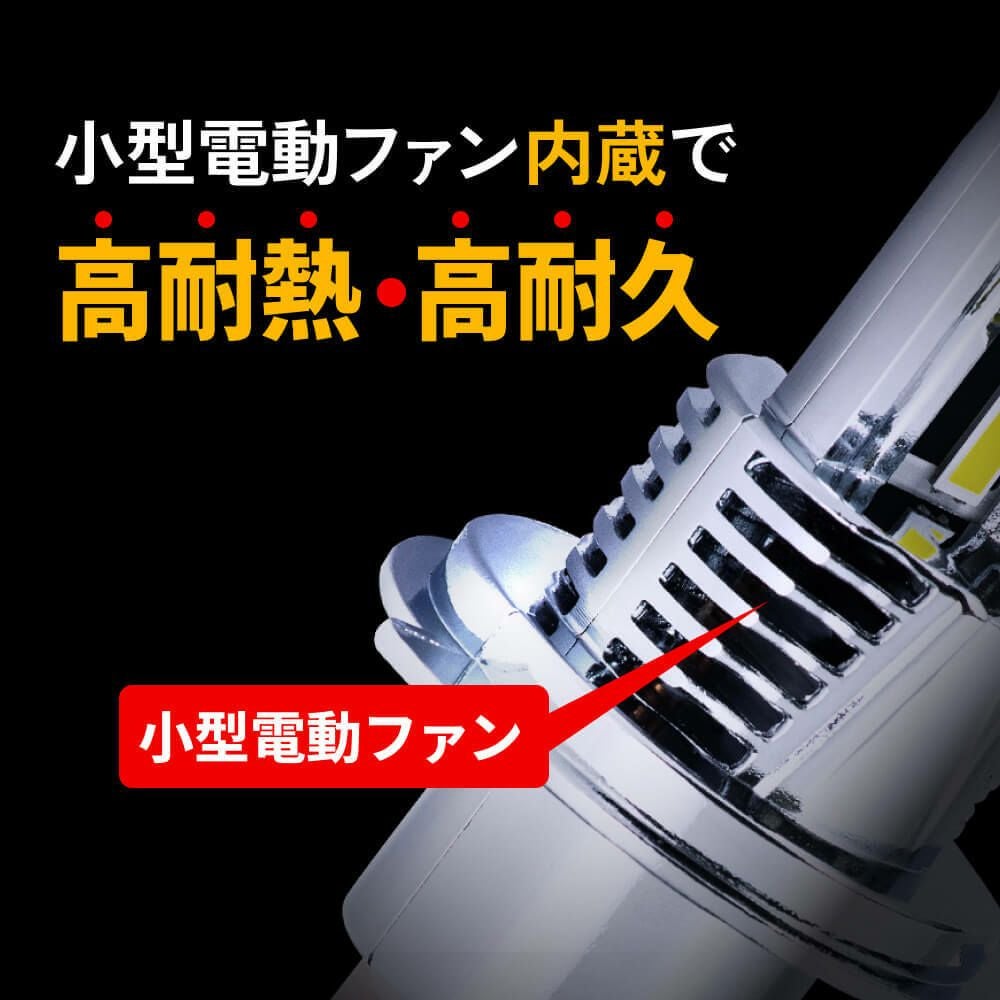 LED ヘッドライト 21600cd 6500k H4 Hi/Lo Sシリーズ バイク用 1灯用