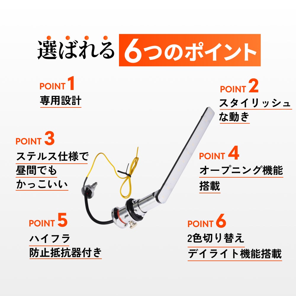 LED シーケンシャル ウインカー 2色切替 アンバー ホワイト