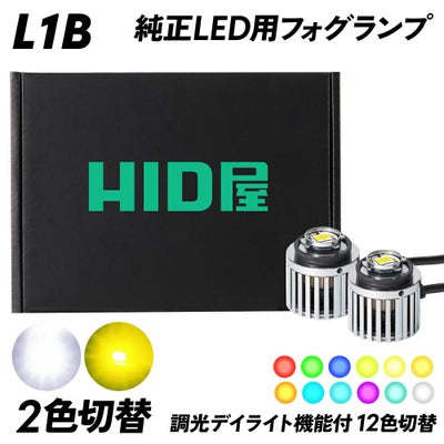 LED フォグランプ 2色切替 デイライト機能付 4800lm 6500K 3000K L1B  ホワイト イエロー
