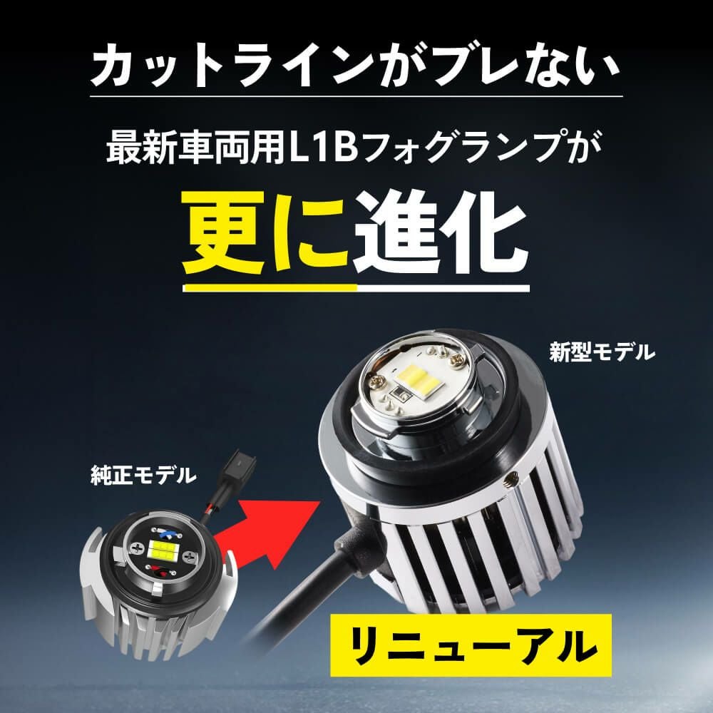 LED フォグランプ L1B 2色切替 デイライト付き ホワイト イエロー