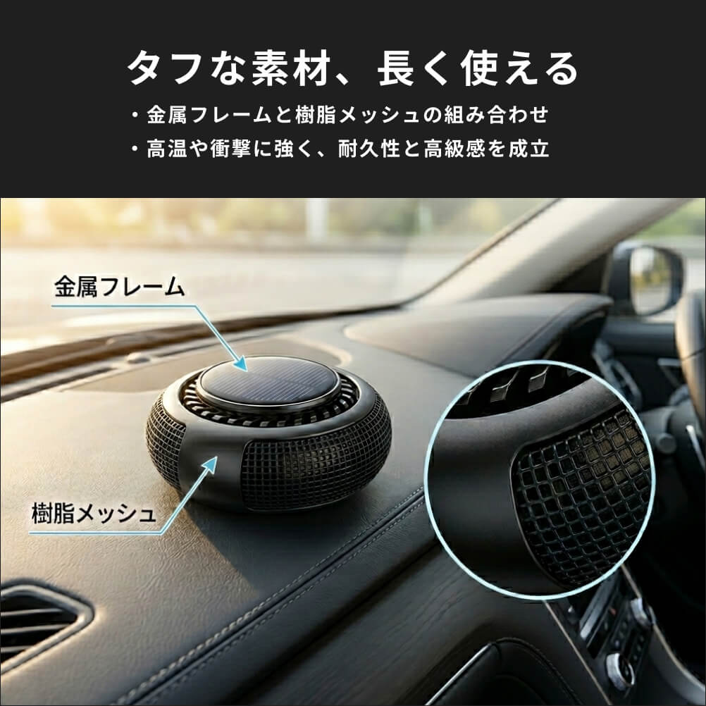 HID屋 車 ディフューザー ソーラー 自動回転  Type-F