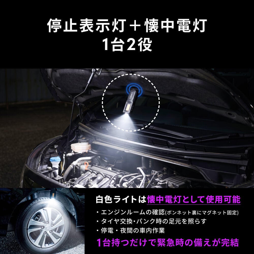HID屋 LED停止表示灯 紫色 非常灯 三角表示板 三角停止板 代替 高速